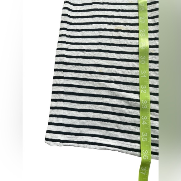Eileen Fisher Black and White Horizontal Stripe Linen Shirtdress Size Small - Picture 6 of 6